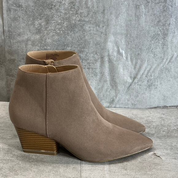 ALFANI Step N’ Flex Women’s Cognac Armena Pointed-Toe Side-Zip Booties SZ 6 - Picture 1 of 11